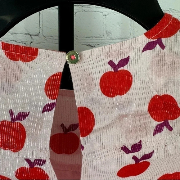 Crewcuts Apple Print School Dress No Size Check Measurements - Picture 4 of 7